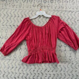 Marine Layer Blouse in Holly Berry Size M